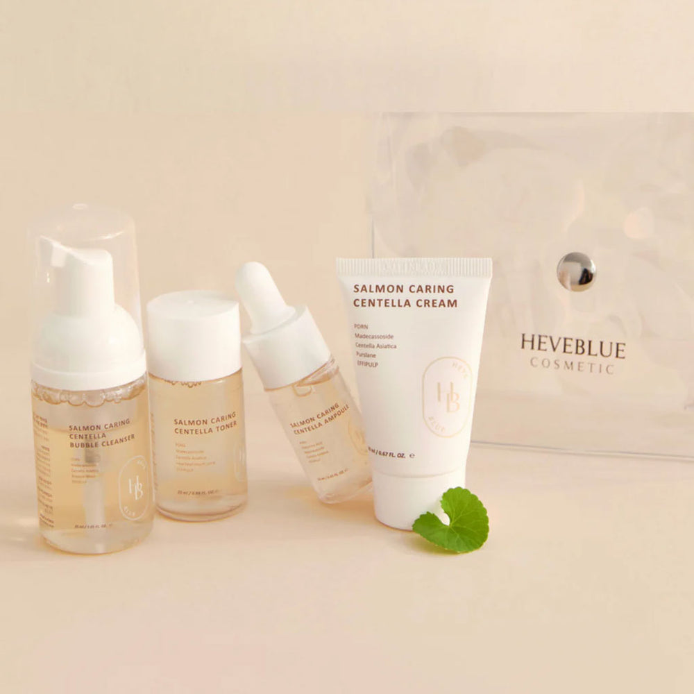 HEVEBLUE - Salmon Caring Centella Special Travel Kit Bag